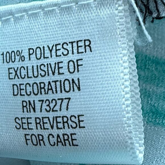 DANA BUCHMAN Top Small Collared V-Neck Sleeveless Green‎ Blue Relaxed Fit - Picture 7 of 10